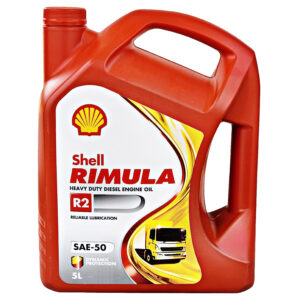 huile moteur diesel haute performance shell rimula r2 sae 50, 5 litres